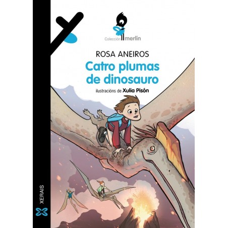 Catro plumas de dinosauro