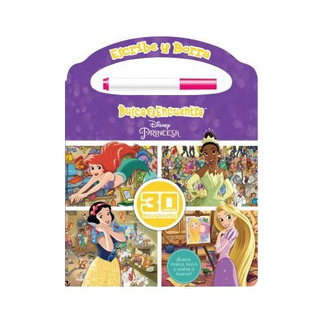 Escribe y borra  Busca y encuentra princesa disney