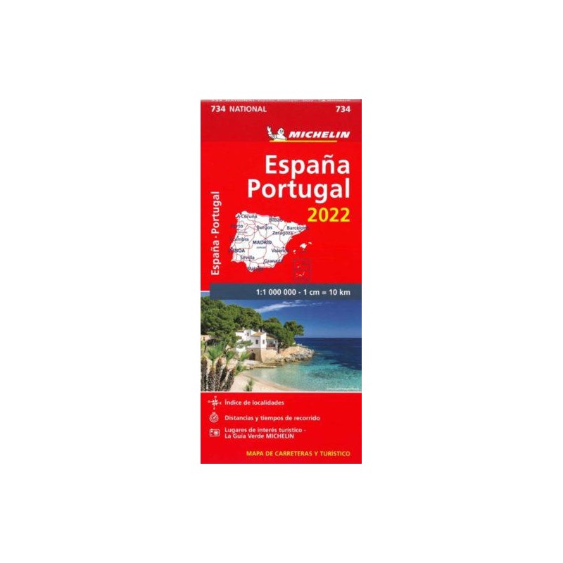 Mapa carreteras nacional españa - portugal 2022