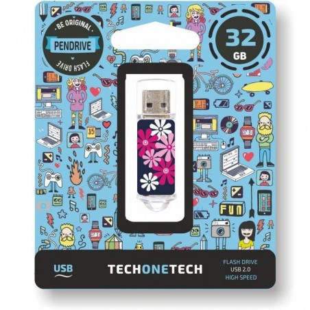 Memoria usb 32 GB tech one tech flower power