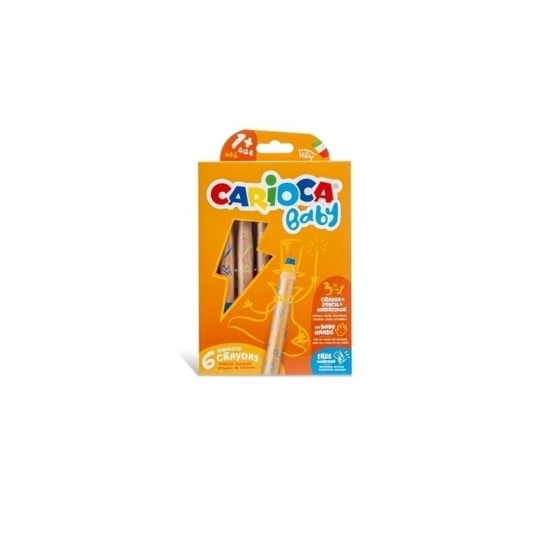 Ceras de colores carioca baby caja de 6 