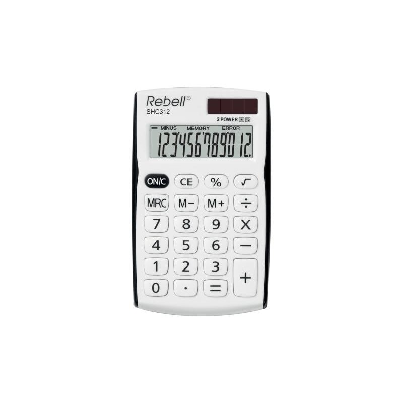 Calculadora de bolsillo rebell 12 digitos negra