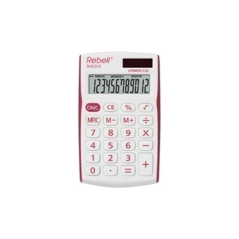 Calculadora de bolsillo rebell 12 digitos roja