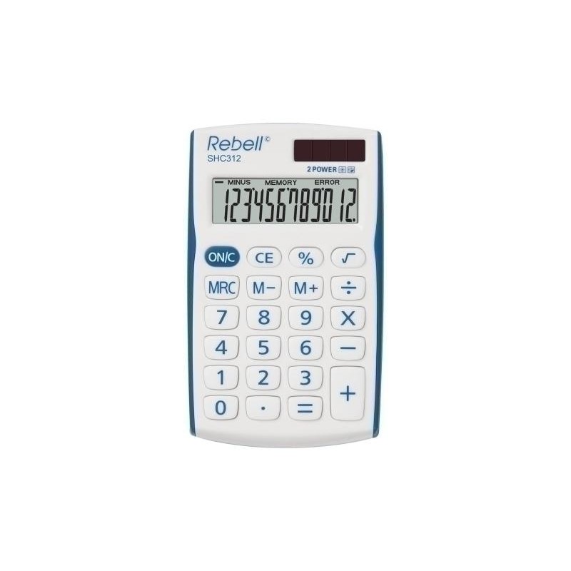 Calculadora de bolsillo rebell 12 digitos azul