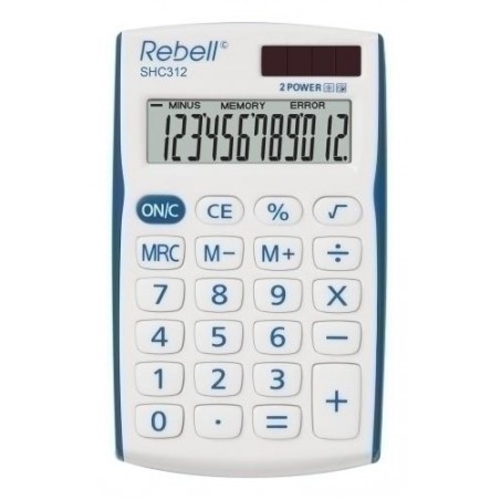 Calculadora de bolsillo rebell 12 digitos azul