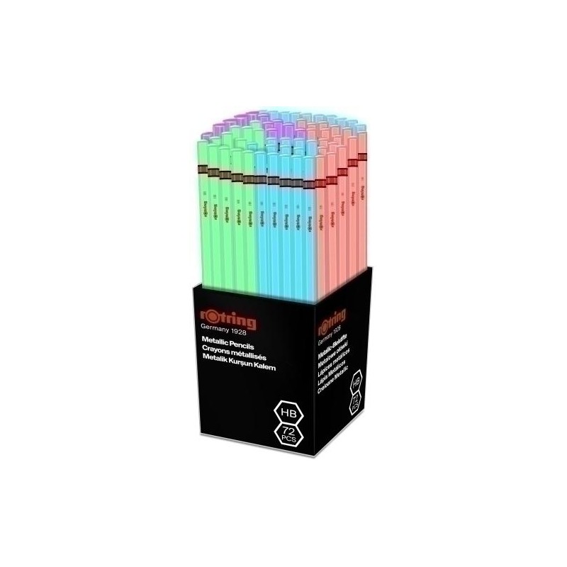 Lapiz de grafito rotring HB colores metálicos Lapiz de grafito rotring HB colores metálicos