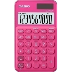 Calculadora de bolsillo casio 10 digitos roja
