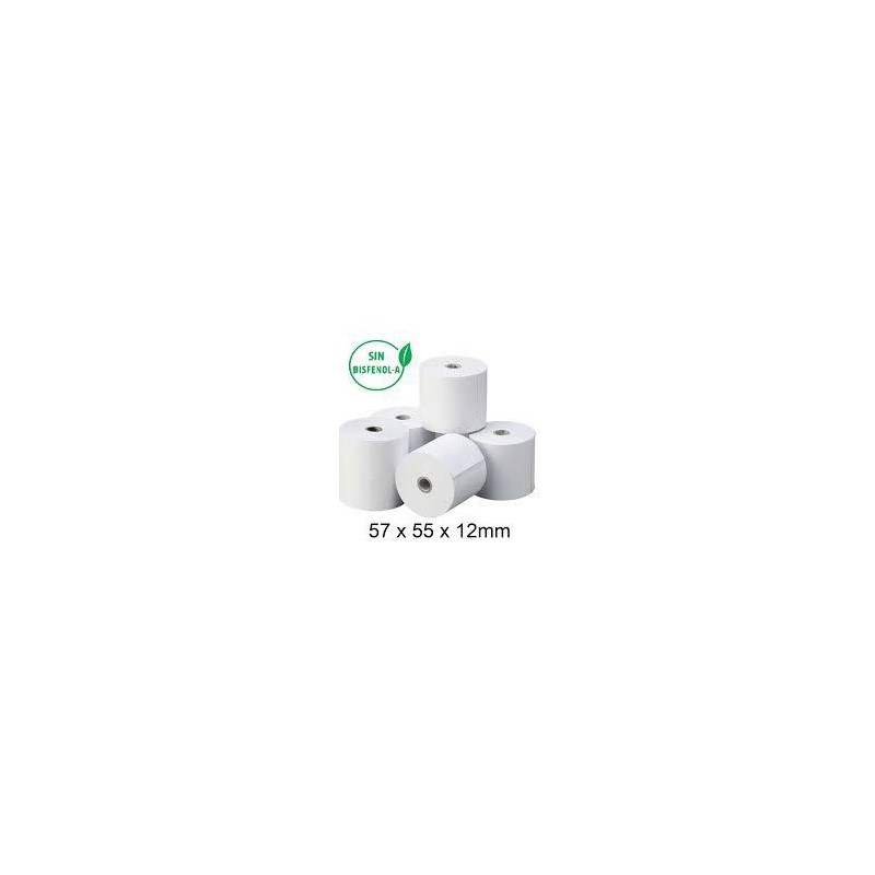 Papel térmico 57x55x12 fabrisa S/BPA