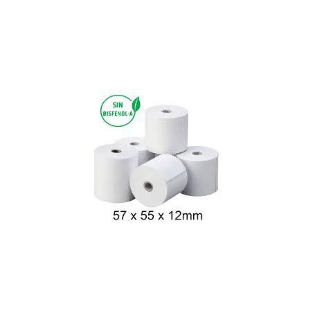 Papel térmico 57x55x12 fabrisa S/BPA