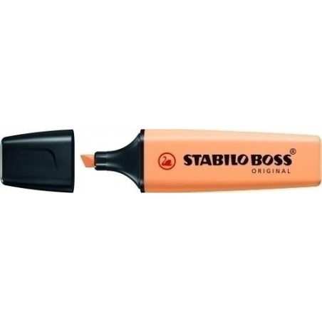 Marcador stabilo boss original pastel naranja pali