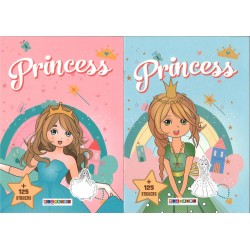 Princesas y sirenas color   125 stickers