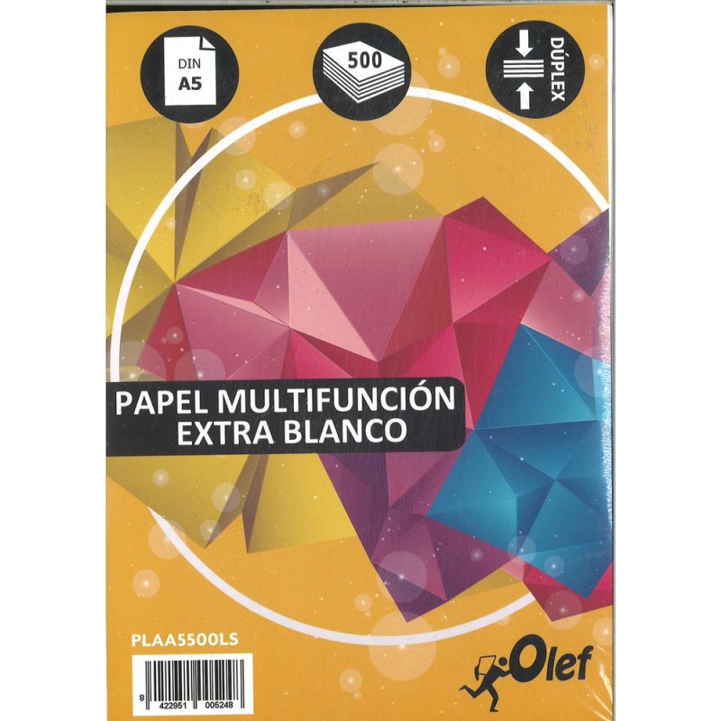 Papel A5 liso  Paquete de 500 hojas  Papel de 80 g