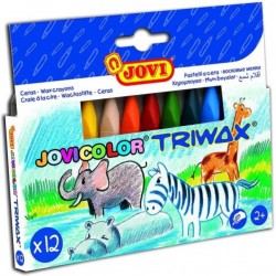 Ceras jovicolor triwax 12 colores triangulares