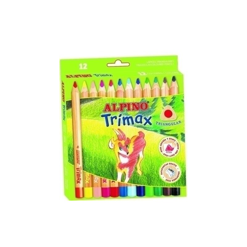 Lápices de colores alpino trimax 12 colores Lápices de colores alpino trimax 12 colores