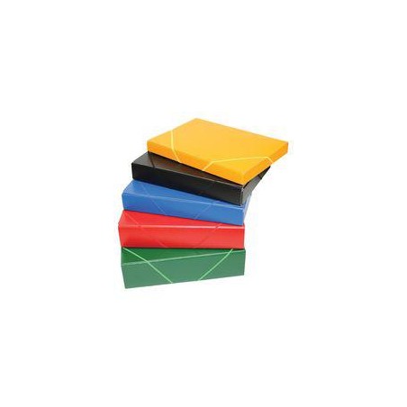 Carpeta proyectos gomas folio carton gofrado lomo 