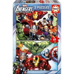 Puzzle educa avengers 2x48 piezas