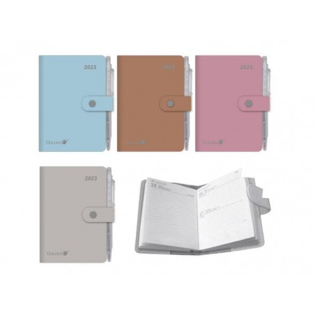 Mini agenda anual 2023 soft con broche y boli dp