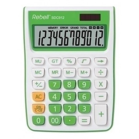 Calculadora sobremesa rebell 12 digitos verde