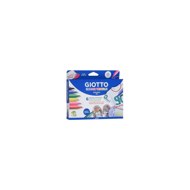 Estuche 6 rotuladores decor textil giotto