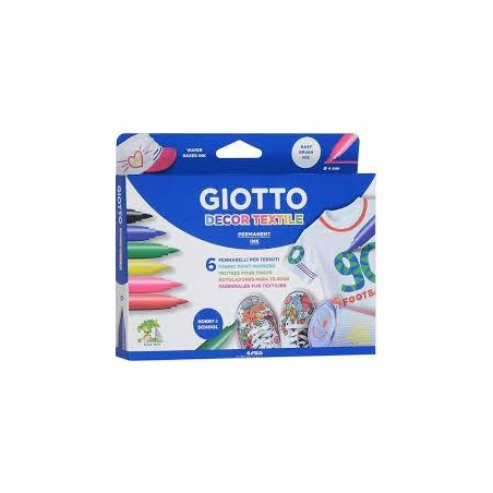 Estuche 6 rotuladores decor textil giotto
