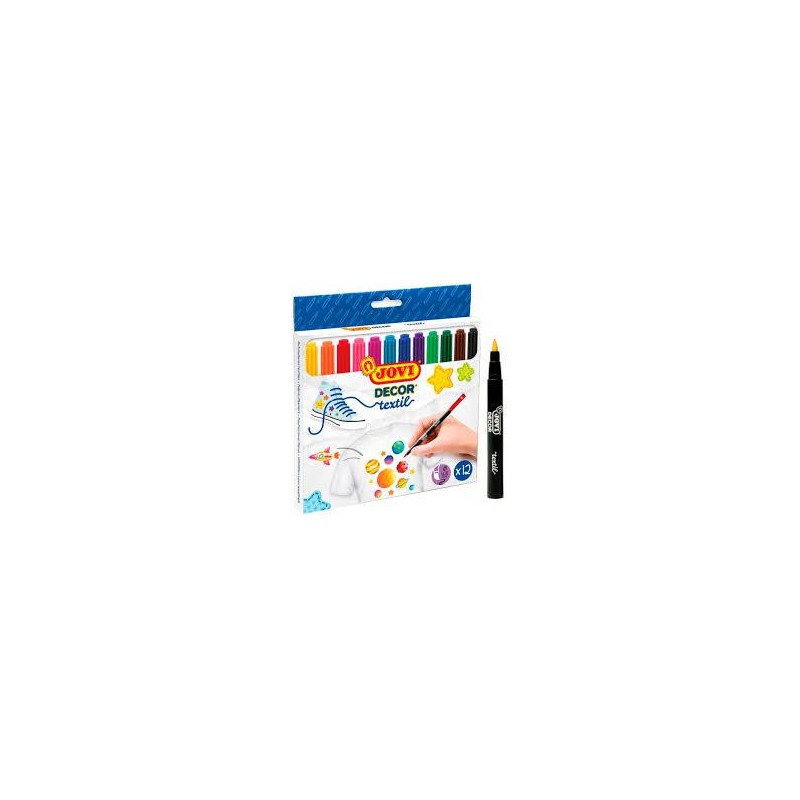 Estuche 12 rotuladores decor textil