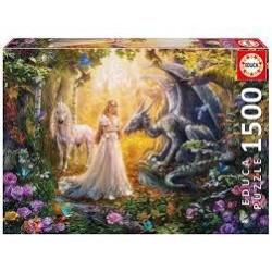 Puzzle educa dragón y princesa 1500 piezas