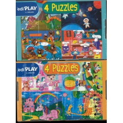 4 puzzles edi play 25 piezas