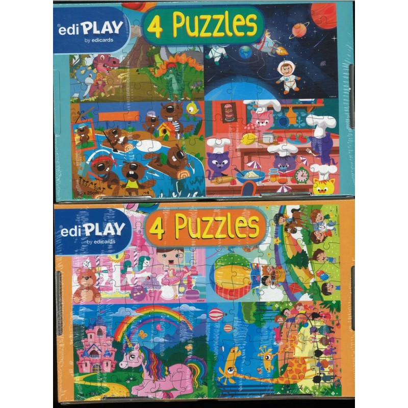 4 puzzles edi play 25 piezas