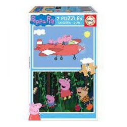 Puzzle educa peppa pig 2x16 piezas