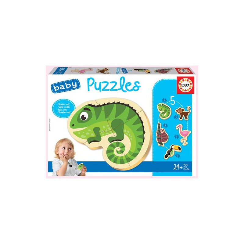 Puzzle educa baby animales tropicales