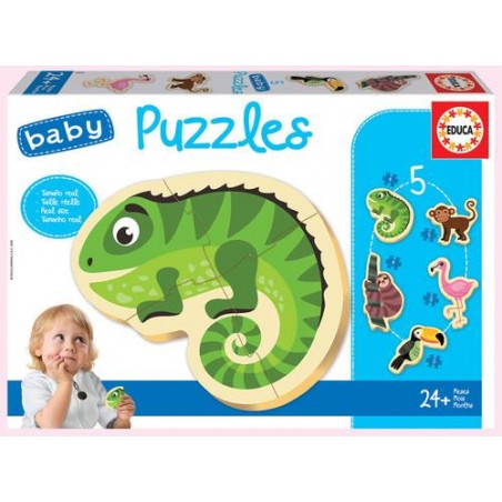 Puzzle educa baby animales tropicales