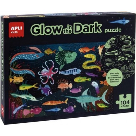 Puzzle apli oceano fluorescente 104 piezas