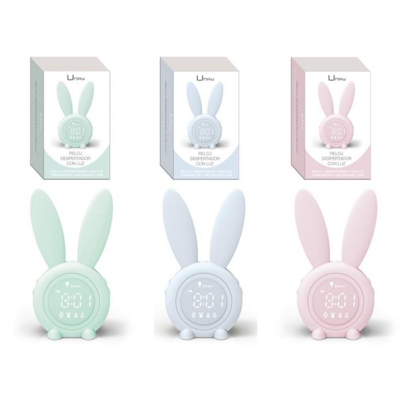 Reloj despertador rabbit con luz multifunción Reloj despertador rabbit con luz multifunción