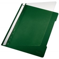 Dossier fastener Leitz plástico con tarjero verde