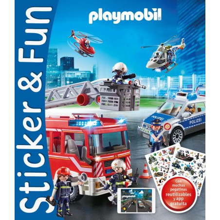 Playmobil bomberos sticker & fun