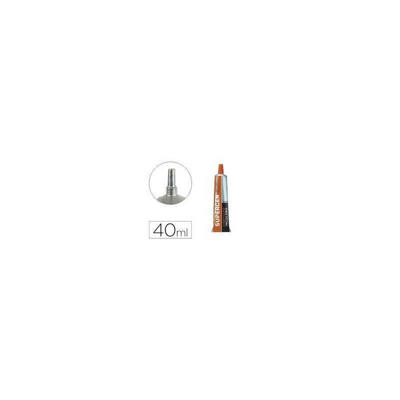 Pegamento supergen contacto incoloro 40 ml Pegamento supergen contacto incoloro 40 ml