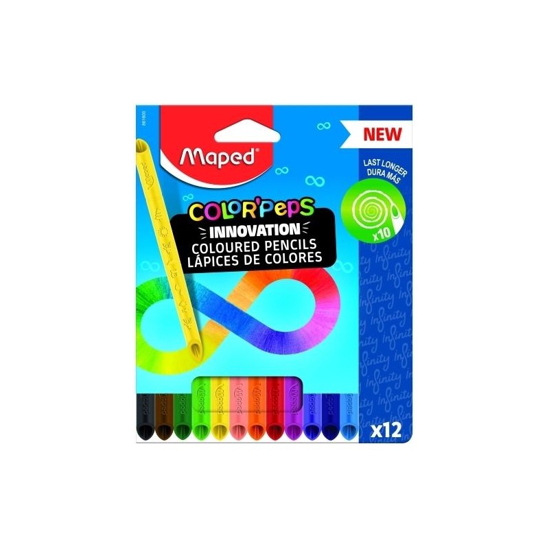 Lápices de colores maped infinity 12 colores