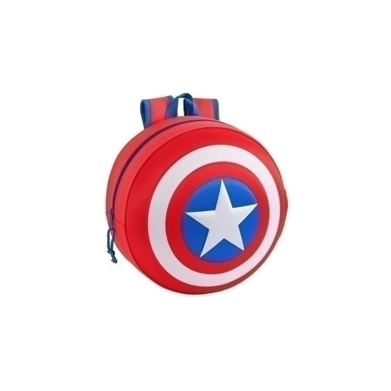Mochila safta capitán america 3D redonda Mochila safta capitán america 3D redonda