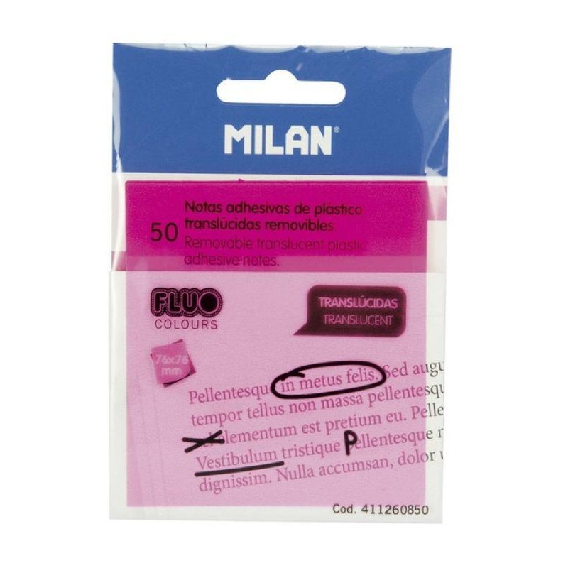 Notas adhesivas de plástico transparente rosa Notas adhesivas de plástico transparente rosa