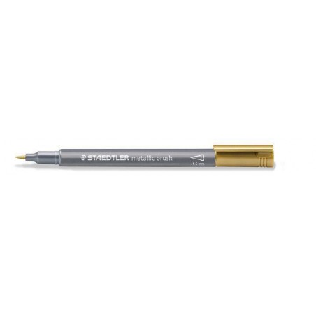Rotulador Metalico con Punta Pincel Staedtler Oro