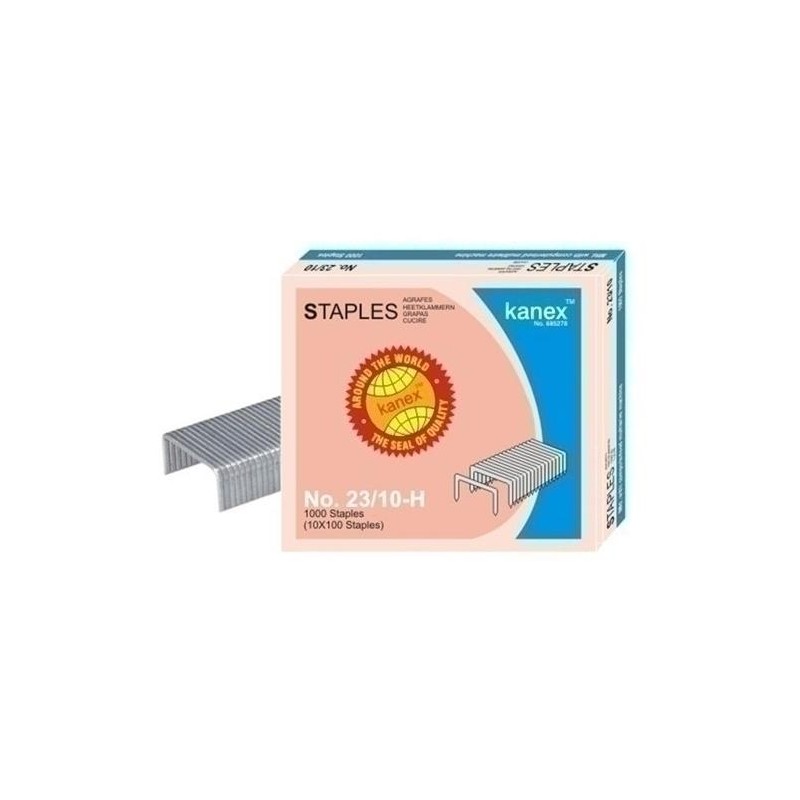 Grapas kanex gran capacidad 23/10mm galvanizadas
