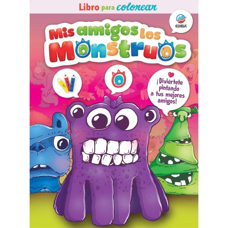 Mis amigos monstruos  Libro para colorear dos