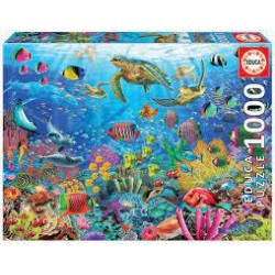 Puzzle educa tortugas en el paraíso 1000 piezas