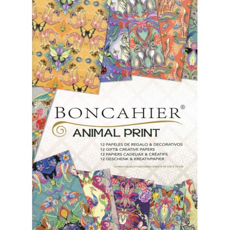 Animal print  12 papeles de regalo decorativos