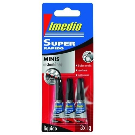 Pegamento inst  imedio super rapido mimi 3x1 gr