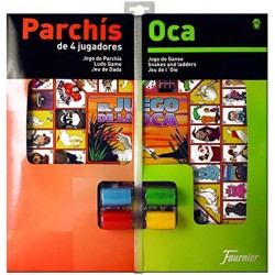 Tablero 40x40cm grande parchis/oca   accesorios 4 