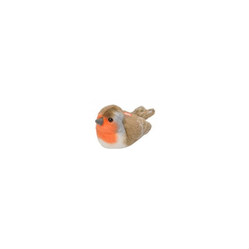 Peluche pájaro petirrojo con sonido