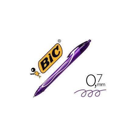 Bolígrafo Bic Gelocity morado