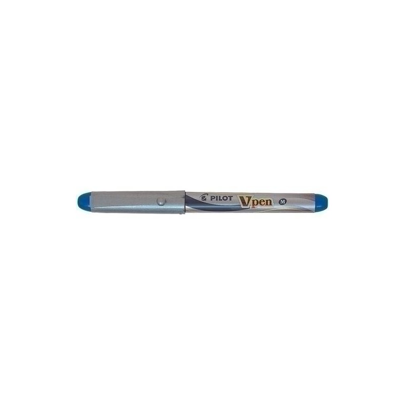 Pluma pilot Desechable V-pen silver tinta azul SVP