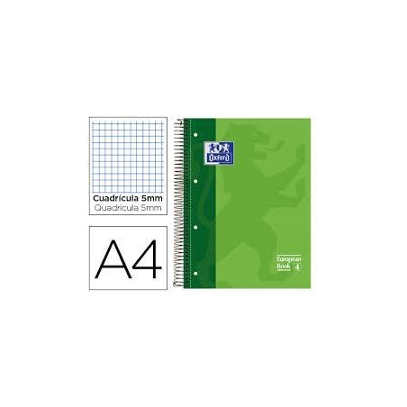 Bloc oxford A4 ebook 5x5 80h. 90gr. verde